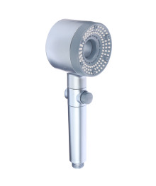 Лейка для душа RAIN 5 режимов, с фильтром, кнопка-стоп, 80мм, светло-синий