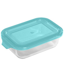 Контейнер Mallony LIMPIDO 670 мл из жаропрочного стекла с крышкой из пластм,прямоуг, -40 до +300
