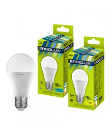 Эл. лампа светодиодная Ergolux LED-A60-12W-E27-3K (ЛОН 12Вт E27 3000K 172-265В.аналог 100 Вт)нецк, Ленинск-Кузнецк, Барнаул, Горно-Алтайск, Бийск и др. Большой каталог светодиодных ламп оптом.