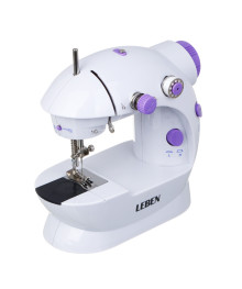 Швейная машина LEBEN, 6 Вт, полуавтомат, 2 скорости, 4xАА или 220 В, белая, 195х125х200мм