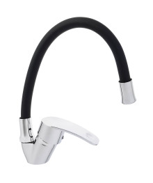 Смеситель СоюзКран для кухни SK01-С113 гибкий излив, керам. картридж 40мм, черный, цинк