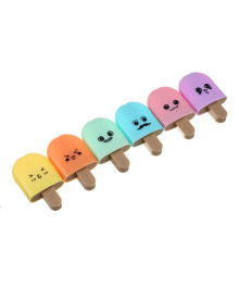 Маркер-выделитель в форме мороженого, 6 цветов