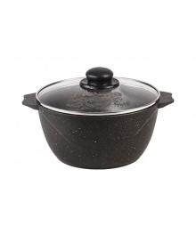 Мечта Кастрюля литая 3л АП Гранит Star со стекл крышкой арт 43803 (6) доставкой - Новосибирск, Новокузнецк, Горно-Алтайск. Низкие цены, большой ассортимент посуды оптом