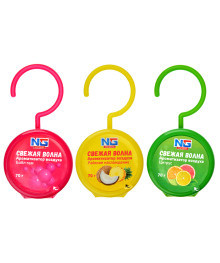 Ароматизатор в авто гелевый подвесной "Свежая волна", 70 г, бабл гам,райск. насл.,цитрус