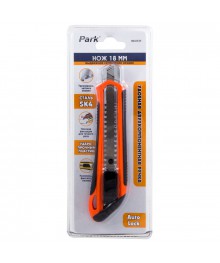 Нож технический Park 18CUT27 18мм, метал.напр., 2-х комп.ручка, выдв. сегм.лезвие, 3-х стор. заточкРучной инструмент оптом. Ручной инструмент оптом со склада в Новосибирске. Ручной инструмент оптом.