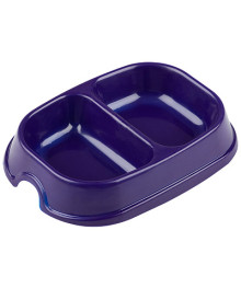 Миска двойная для кошек и собак, 2*200 мл., синяя