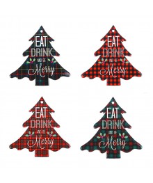 Подставка под горячее, 20х20см, керамика, "Ёлка", 4 дизайнаы для кухни по оптовым ценам. Купить аксессуары для кухни в Новосибирске. Аксессуары для кухни опт.