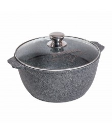 Мечта Кастрюля литая 4л АП Premium Grey со стекл крышкой арт 44901 (5) доставкой - Новосибирск, Новокузнецк, Горно-Алтайск. Низкие цены, большой ассортимент посуды оптом