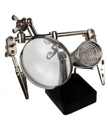 Держатель "Третья рука" с лупой Орбита OT-INL02 (JM-508)склада в Новосибирске. Припои оптом с доставкой по Дальнему Востоку. Большой каталог припоев оптом.