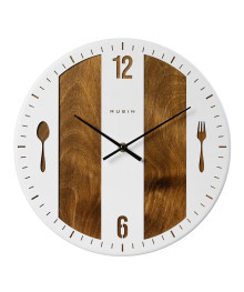 Часы настенные СН 3236 - 001 из металла, d=32 см, открытая стрелка, корпус белый "Кухня" (10)