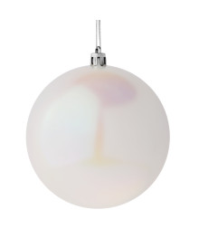 Шар СНОУ БУМ 10см пластик, белый перламутр