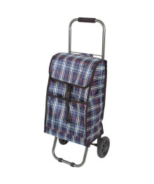 Тележка с сумкой Рыжий Кот JX-D2 "Клетка", 30 кгом. Портфели оптом в Новосибирске. Большой каталог портфелей оптом с доставкой по Дальнему Востоку.