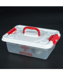 Контейнер д/хранения  6 л с вкладышем Аптека (359*242*124) 42975ке. Контейнеры оптом с доставкой по Дальнему Востоку. Большой каталог коробок оптом по низкой цене.