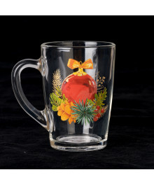 Кружка Капучино 300мл 07с1334 новогодние символы стекло (531282)