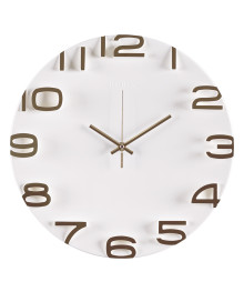 Часы настенные СН 3430 - 001 круг d=34,5 см, корпус белый+золото "Классика" (10)