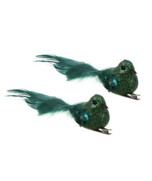 Птицы на прищепке 2шт, 3x14 см, пластик, 26-611