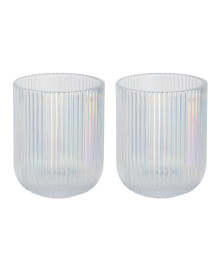 MILLIMI Набор стаканов 2шт, 235мл, стекло, перламутровый