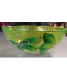 Салатник 331/981 D170 Н70 цвет. росписьДекоративное стекло оптом с доставкой по РФ. Большой каталог декорративных стекл оптом