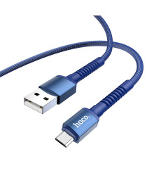 Кабель USB - micro USB HOCO X71 Especial 1 метр, 2.4A, нейлон, синий