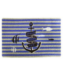 Коврик Spongy Якорь 40х60 см придверный, син -чёрный, SUNSTEPшой каталог ковриков оптом со склада в Новосибирске. Коврики оптом с доставкой по Дальнему Востоку.