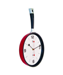 Часы настенные СН 2543 - 007 сковорода 25х43см, корпус красный с черным (10)