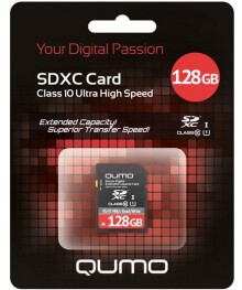 Пам.MicroSDXC,128Gb QUMO (Class 10 UHS-I, 3.0 сверхскоростная) с адап SD, черно-красн картон упакужаем в Красноярск, Иркутск, Якутск, Кызыл, Улан-Уде, Хабаровск, Владивосток, Комсомольск-на-Амуре.