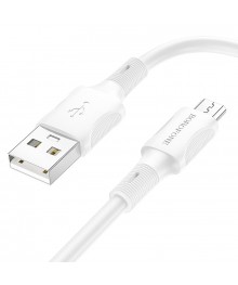 Кабель USB - micro USB BOROFONE BX80 белый 2.4A, 1м