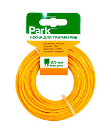 Леска нейлон для триммеров Park 3,0мм 15м квадрат