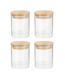 Банок набор VETTA ЭКО для специй, 4шт., 190мл,стекло, бамбук