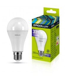 Эл. лампа светодиодная Ergolux LED-A70-30W-E27-6K (ЛОН 30Вт E27 6500K 180-240В.аналог  Вт)нецк, Ленинск-Кузнецк, Барнаул, Горно-Алтайск, Бийск и др. Большой каталог светодиодных ламп оптом.