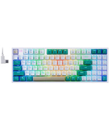 Клавиатура беспр.DEFENDER Veigar RU,RGB,BT+2.4G,бело-голубой Redragon