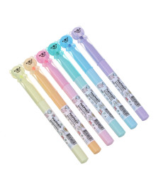 Маркер-выделитель, колпачок в форме мишки, 6 цветов