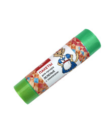 Мешки для мусора КОШКИН ДОМ 35л с завязками, 15 шт., зеленые 14 мкм