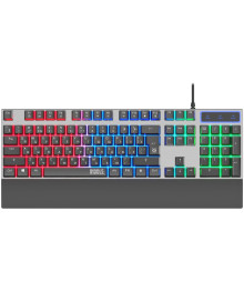 Клавиатура DEFENDER Riddle GK-405 RU, игровая проводн,,черн 104кн+FN радужн 1,5м