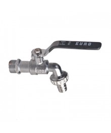 Кран водоразборный  EURO 1/2 со штуцером (9545)