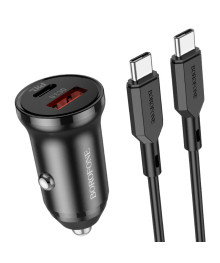 ЗУ в прикуриватель BOROFONE BZ18A + кабель Type-C Чёрный (PD20W+QC3.0, 3000mA)