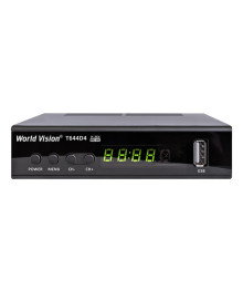 Цифровая TV приставка (DVB-T2) World Vision T644D4 (диспл, кнопк, мет/пласт,H.264, T2+C, IPTV, AC3)