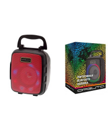 Колонка портативная с BLUETOOTH OT-SPB139 красная (3Вт, подсветка динамика)