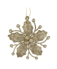 Набор елочных украшений, 3 шт, Цветок, 9 см