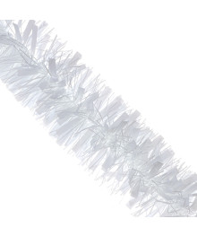 Мишура 200х10см, ПЭТ, белая, 26-333