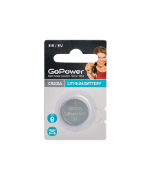 Бат CR-2016 GoPower BL1 Lithium 3V (1/50/2000)