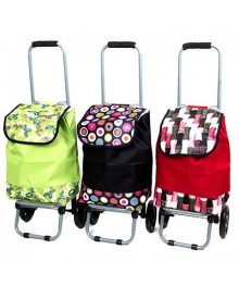 Тележка с сумкой грузоподъемность до 30кг, брезент, ЭВА, 30х22х86см, HT-196-B (467-018)ом. Портфели оптом в Новосибирске. Большой каталог портфелей оптом с доставкой по Дальнему Востоку.