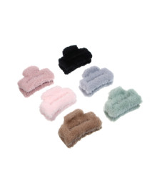 Краб для волос, 9см, пластик, полиэстер, 6 цв., ACS25-14