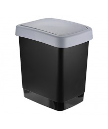 Контейнер для мусора 18л ТВИН серый 2479M (уп/8шт) Товары для ванной оптом с доставкой по Дальнему Востоку. Большой каталог товаров для ванной оптом.