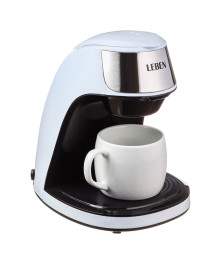 Кофеварка LEBEN 286-038 капельная 500Вт, 240 мл, керамическая чашка, белый