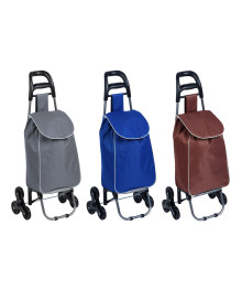 Тележка + сумка, с колесами для подъёма по лестницам, до 30кг, брезент, сумка 53х31х18,5см