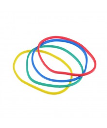 Резинка банковская цветная, набор 100гр, в пакете с подвесом