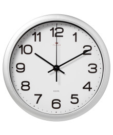 Часы настенные СН 2222 - 012 круг d=22см, корпус серебряный "Классика" (10)