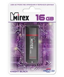 USB2.0 FlashDrives16Gb Mirex KNIGHT BLACKовокузнецк, Горно-Алтайск. Большой каталог флэш карт оптом по низкой цене со склада в Новосибирске.