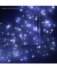 Эл.гирл. "Мишура" 6 м роса, IP20, серебристая нить, 480 LED, свечение белое, фиксинг, 12 Вке. Доставка Барнаул, Кемерово, Томск, Новокузнецк, Горно-Алтайск, Междуреченск, Ленинск-Кузнецкий.